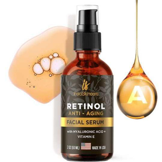 Instaskincare Retinol Serum Serum For Face 2 oz For Sensitive Skin Repair Hyaluronic Hydrating