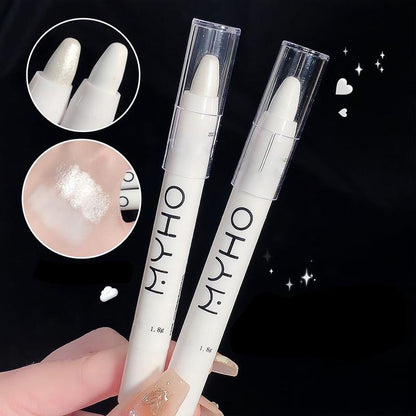 Natural Face Brightening Glossy Highlighter Makeup Stick, Long Lasting Glitter and Matte Eyeliner Pen for Summer Gift, Facial Cosmetic Accessories