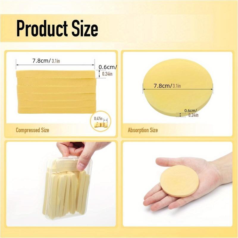 Facial Cleansing Sponge (120pcs), Round Face Wash Sponge, Face Scrubber, Professional Facial Cleaning Tool for Women & Men