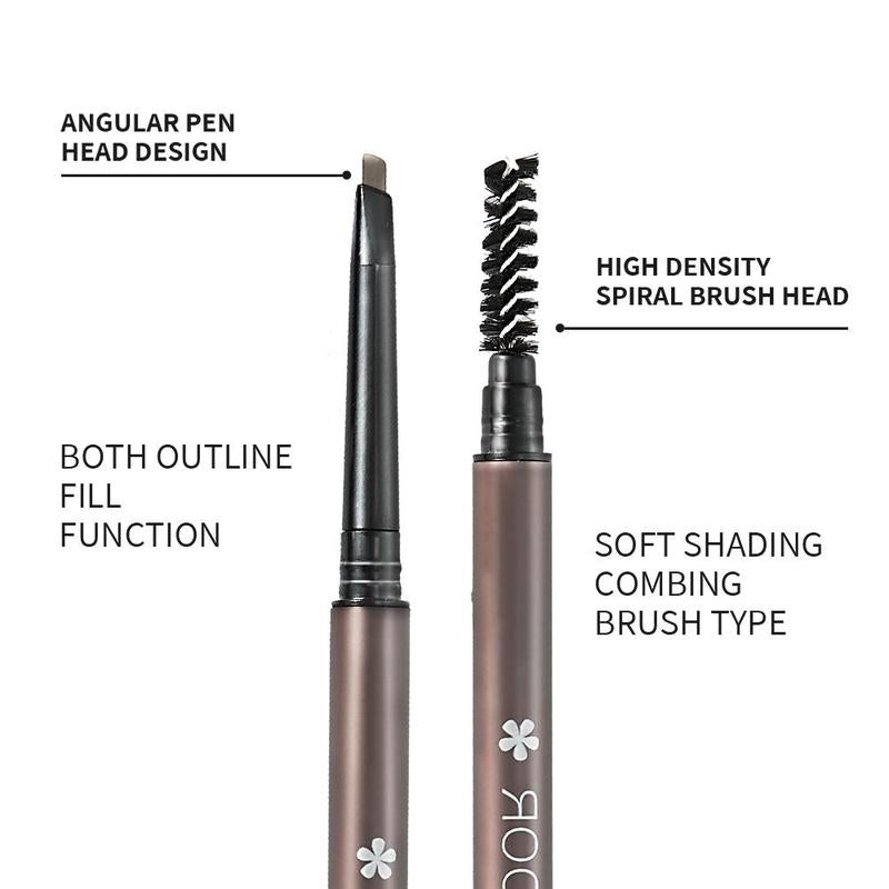 Double Ended Eyebrow Pencil & Brush, 1 Count Waterproof Long Lasting Eyebrow Pencil, Brow Styling Pen, Brow Shading & Filling Product