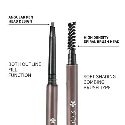 Double Ended Eyebrow Pencil & Brush, 1 Count Waterproof Long Lasting Eyebrow Pencil, Brow Styling Pen, Brow Shading & Filling Product