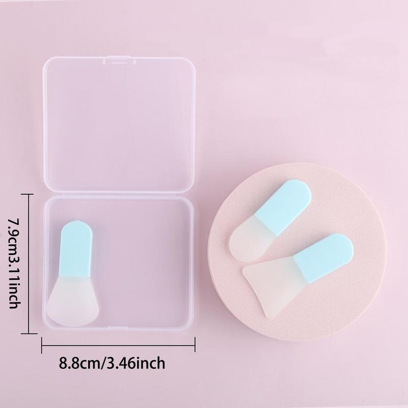 3pcs Transparent Facial Cleansing Brush Set, Silicone Face Mask Brush, Professional Skincare Tools For Daily Use