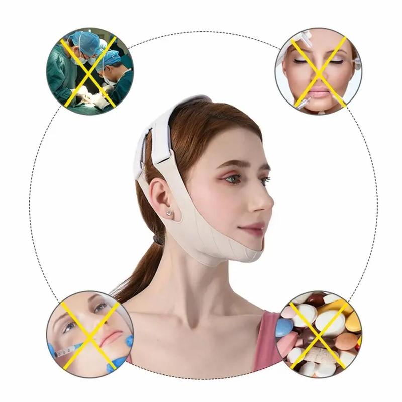 V-shaped Face Slimming Bandage, 2 Counts/set Face Lifting Bandage & Massage Roller, Facial Massage Tool, Skincare Tool for Women