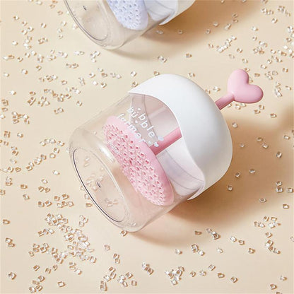 Portable Cute Heart Decor Foam Maker, Handheld Bubble Maker, Foaming Cup, Skincare Tool for Face Washing