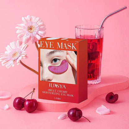 Cherry Eye Mask, 5 Pairs Moisturizing Eye Mask, Eye Care Mask, Hydrating Eye Mask, Improving Dry Lines and Fine Lines, Making the Eye Skin Hydrated and Moisturized