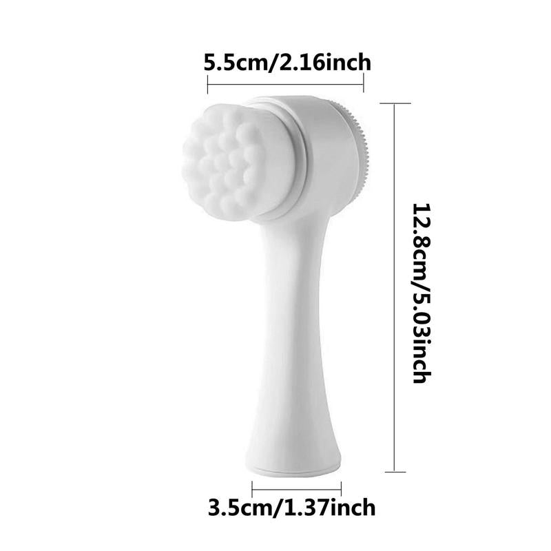 Double Sided Facial Cleansing Brush, Manual Facial Scrubber, Face Cleaning Brush, Face Massage Tool