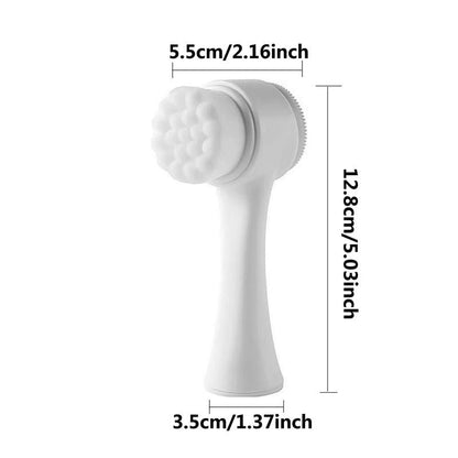 Double Sided Facial Cleansing Brush, Manual Facial Scrubber, Face Cleaning Brush, Face Massage Tool