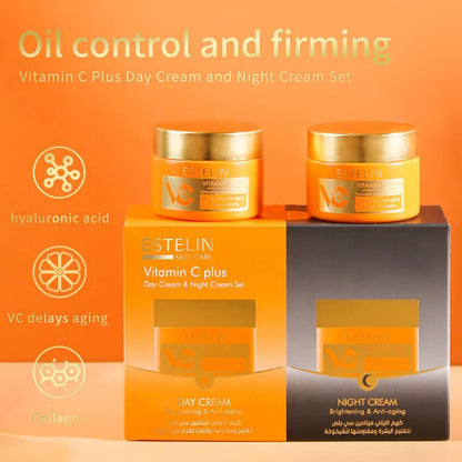 ESTELIN Vitamin C Renewal Day Cream and Renewal Night Cream provide long-lasting moisturization, keep the skin soft and smooth, support the skin's natural healing process, and improve overall skin texture. Moisturizers Skincare  Skin Repair  Moisturizing