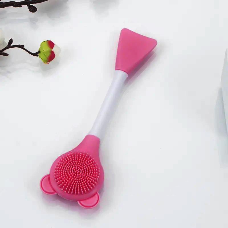 Cute Design Silicone Facial Cleansing Brush, Double-ended Face Mask Brush Applicator, Silicone Facial Pore Cleaner, Skincare Gift