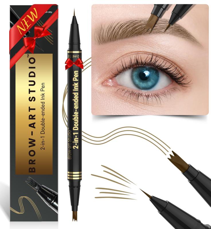 iMethod Eyebrow Pencil - Brow Pencil 2-in-1 Dual-Ended Eyebrow Pen with 3-Prong Micro-Fork-Tip Applicator and Precise Brush-Tip Create Natural-Looking Brows, Stay on All Day, Light Brown Makeup Cosmetic