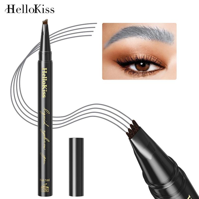 Waterproof 4 Tips Eyebrow Pencil, 1 Count Long Lasting Brow Styling Brush, Brow Shading & Filling Pencil, Eye Brow Makeup Tool, Brow Styling Products