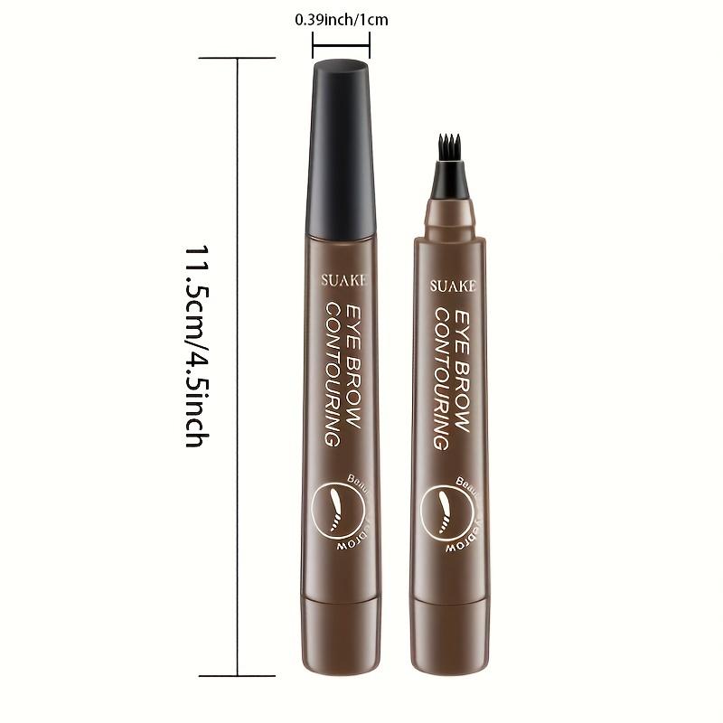 Waterproof Eyebrow Pencil for Natural Eyebrows, 4 Individual Heads, Natural Eyebrow Makeup (5 Colors) Cosmetic