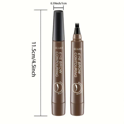 Waterproof Eyebrow Pencil for Natural Eyebrows, 4 Individual Heads, Natural Eyebrow Makeup (5 Colors) Cosmetic