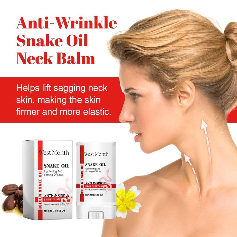 Snake Oil Neck Cream, Moisturizing & Hydrating Neck Care Stick for Tightening Skin, Nourishing Neck Skin Care Product for Women