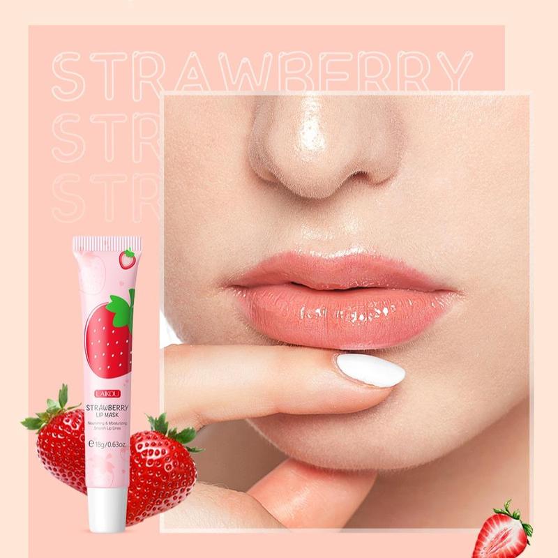 Strawberry Lip Mask, 1 Count?Moisturizing Lip Balm, Hydrating Plumping Lip Stick Lip Moisturizer, Lip Skin Care Treatment Lip Care Product