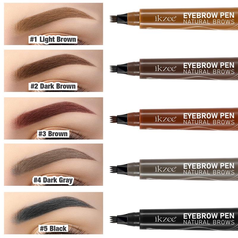 Double-ended Eyebrow Pencil with Eyebrow Brush Set, Long Lasting Eyebrow Pencil, Brow Styling Brush, High Pigmented Brow Shading & Filling Pencil, Makeup Tool