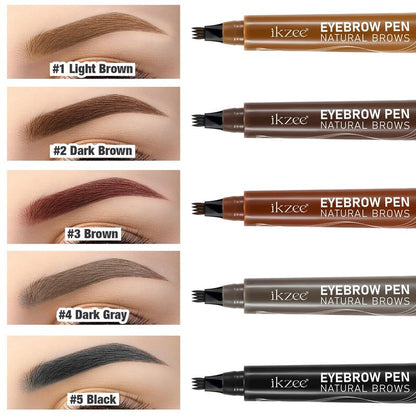 Double-ended Eyebrow Pencil with Eyebrow Brush Set, Long Lasting Eyebrow Pencil, Brow Styling Brush, High Pigmented Brow Shading & Filling Pencil, Makeup Tool