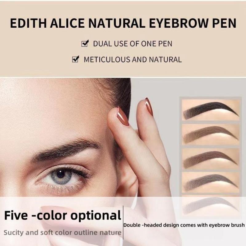 Double-ended Eyebrow Pencil, 1 Count Waterproof Long Lasting Eyebrow Pencil, Brow Styling Brush, Brow Shading & Filling Pencil, Brow Brush Makeup Tool, Eye Makeup Products