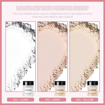 Mushroom Head Oil Control Loose Setting Powder, 1 Count Long Lasting Makeup Setting Powder, Face Makeup Accessories, Cosmetics, Smooths Skin & Completes Makeup, Suitable for All Skins