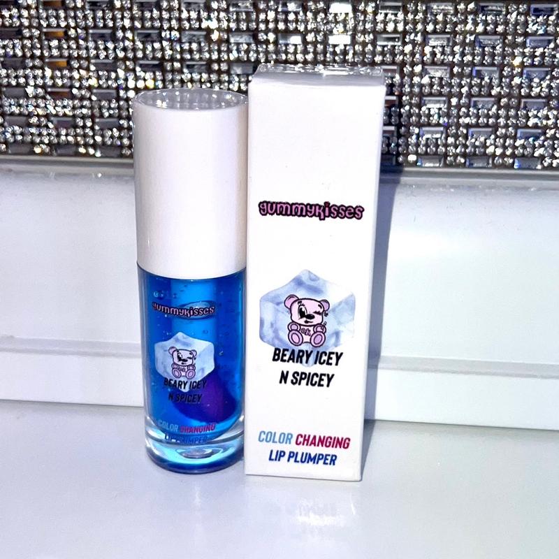 Bear Icey N Spicey Blueberry Scented Color Changing Lip Plumper Oil