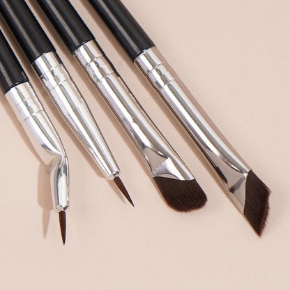 Professional Eye Makeup Brush Set, 4 Counts/set Eyeliner Brush, Eye Shadow Brush, Eyebrow Brush, Makeup Tool For Women, Makeup Products