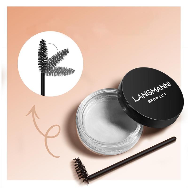 Lightweight Clear Eyebrow Wax & Eyebrow Brush, Eyebrow Soap Kit, Long Lasting Eyebrows Styling Wax Eyebrow Setting Gel, Clear Eyebrow Pomade, Eyebrow Makeup Set