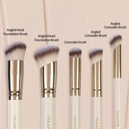 Angled Concealer Brush Set, Summer Gifts, 5 Counts/set Versatile Soft Makeup Brushes for Concealers and Shadows, Brushes with Soft Bristles for Beginners, Foundation Makeup Cosmetic Tools, Makeup Brushes Set