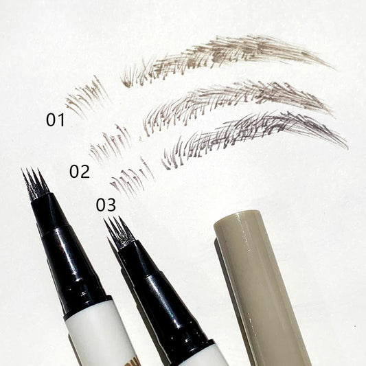 Eyebrow Pencil, 2-in-1 Waterproof Eyebrow Pen with 4 Tip Brow Pen and Ultra-Precise Brow Pencil,Upgrade Eyebrow TattooPen, Eyebrow Pencil,with Dual-ended Eyebrow Brush,Eyebrow Makeup for Natural Looking Eyebrows Cosmetic