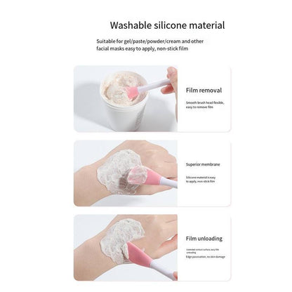 Cute Design Silicone Facial Cleansing Brush, Double-ended Face Mask Brush Applicator, Silicone Facial Pore Cleaner, Skincare Gift