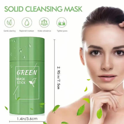 Moisturizing Deep Cleansing Mask Stick, 2pcs Green Tea Extract Oil Control Cleansing Mask, Skincare Products for Women & Men