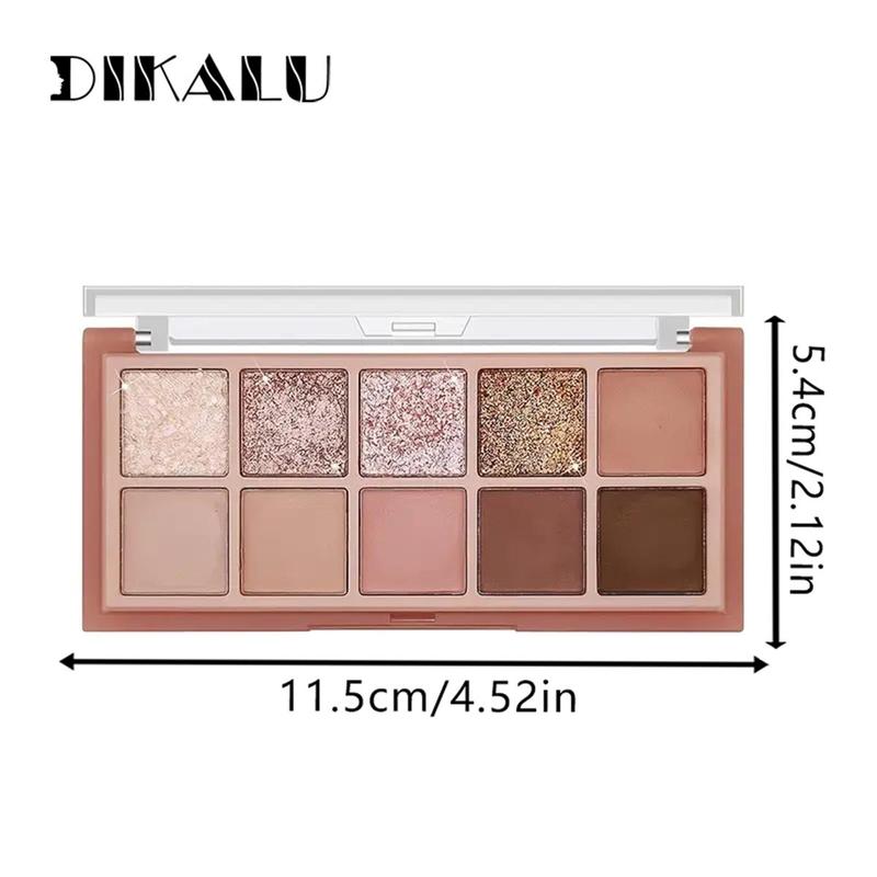 10 Color Eyeshadow Palette, Long Lasting Highly Pigmented Shimmer & Matte Shades Palette, Colorful Eye Makeup Products for All Styles and Occasions