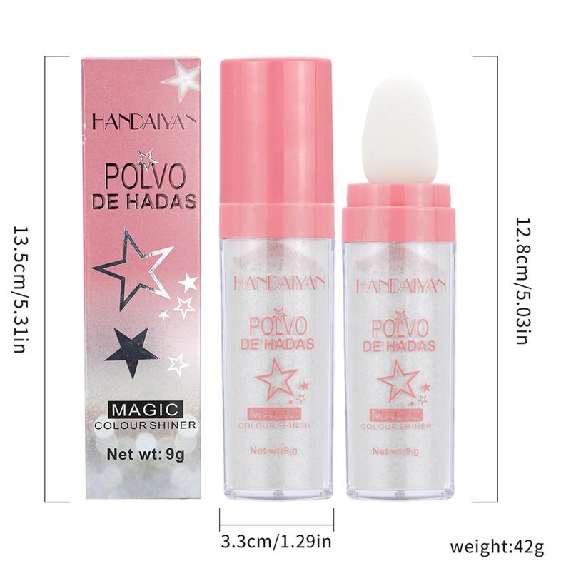 Long Lasting Body Glitter Powder, Natural Brightening Highlighter Stick, Pearly Face Brightener, Body Glitter Makeup for Women & Girls