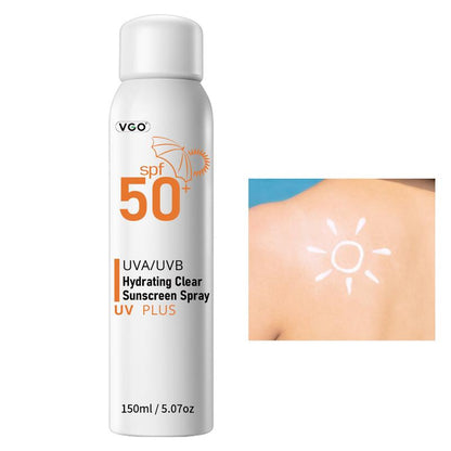 VGO Hydrating Clear Sunscreen Spray  SPF50 150ml 5.07oz Effective sun protection up to 500 minutes, sunscreen spray, prevents skin dryness and aging, facial care