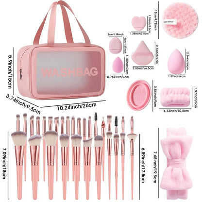 Makeup Tool Set, 52pcs Makeup Brush & Makeup Sponge & Makeup Bag & Makeup Brush Cleaning Tool Set, Professional Makeup Tools for Women, Back To School Makeup Brushes Set