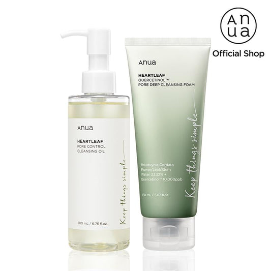 [Anua Official Shop] Double Cleanser Duo for Facial Cleansing£ü Gentle Deep Cleansing, Korean Skincare for Clear Skin