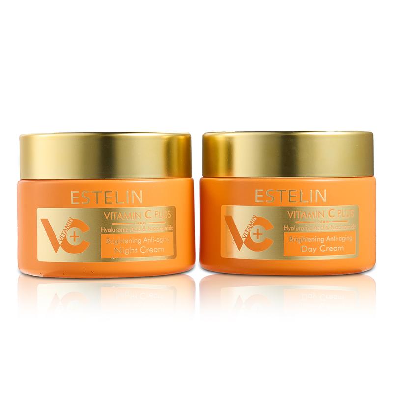 ESTELIN Vitamin C Renewal Day Cream and Renewal Night Cream provide long-lasting moisturization, keep the skin soft and smooth, support the skin's natural healing process, and improve overall skin texture. Moisturizers Skincare  Skin Repair  Moisturizing