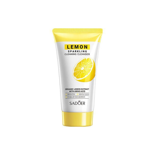 SADOER 150ml Lemon Sparkling Facial Cleaning Cleanser (1 Piece), Facial Cleanser For All Skin Types, Facial Cleansing Product