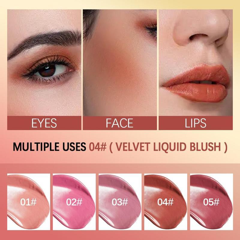 Long-lasting Smooth Cream Liquid Cheek Blusher, Smudge-proof Natural Look Blush Stick for Daily Makeup, Lightweight Soft Color Shadow for All Skins, Facial Cosmetic Tools, Daily Cosmetic