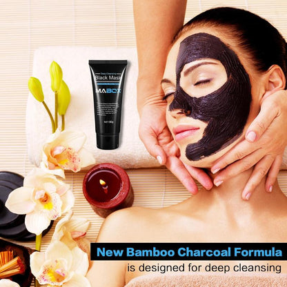 Bamboo Charcoal Facial Cleansing Mask, Blackhead Remover Mask, Facial Care Peel-off Mask