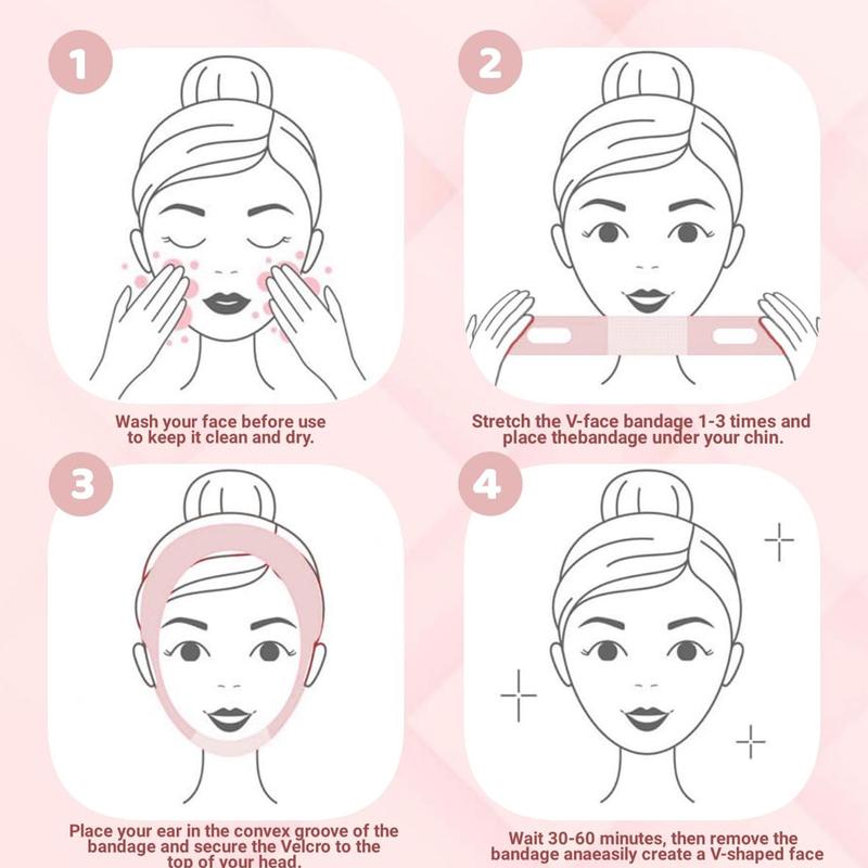 V Line Lifting Mask with Chin Strap for Double Chin, Face Skincare Lifting Belt for Women, Beauty & Personal Care Product