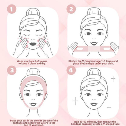 V Line Lifting Mask with Chin Strap for Double Chin, Face Skincare Lifting Belt for Women, Beauty & Personal Care Product