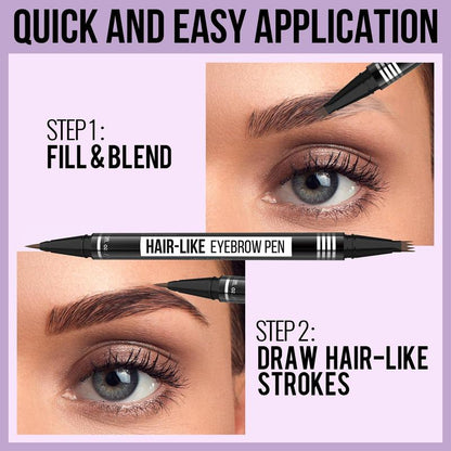 iMethod Microblading Eyebrow Pencil, 2-in-1 Waterproof Eyebrow Pen with 4 Tip Brow Pen and Ultra-Precise Brow Pencil, with Dual-ended Eyebrow Brush, Eyebrow Makeup for Natural Looking Eyebrows