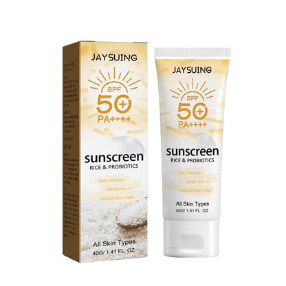 Probiotic & Rice Sunscreen Cream, 1 Box 50SPF Moisturizing Sunscreen, Face Sunscreen, Body Sunscreen, Outdoor Sunscreen, Long Lasting Sunscreen, Suitable for Men and Women