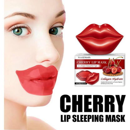 Cherry Jelly Lip Masks, 20pcs/box Replenish Hydrate and Moisturize Skin Slough Off Dead Skin Cells Lip Care Masks