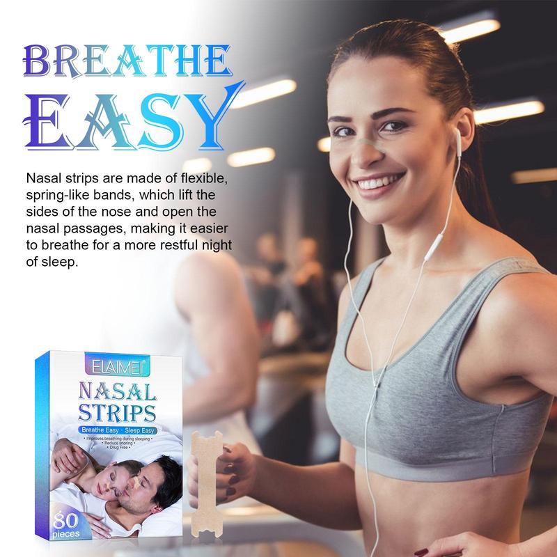 Nasal Strips, 80pcs/box Nasal Strips for Improving Sleep Quality, Nasal Congestion Relief Nose Patch, Personal Care Products for Women & Men