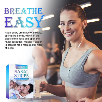 Nasal Strips, 80pcs/box Nasal Strips for Improving Sleep Quality, Nasal Congestion Relief Nose Patch, Personal Care Products for Women & Men