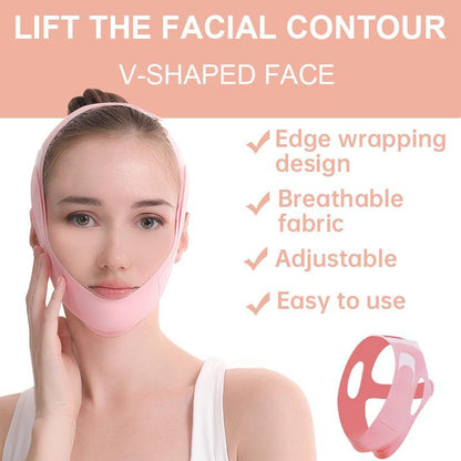 V-shaped Face Bandage with Edge Wrapping Design, Breathable & Adjustable Face Mask for Lifting Skin, Multi-use Face Skin Care Tool for Women & Girls