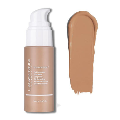 1 Piece Matte Long-lasting Foundation, Oil Control Foundation, Moisturizing Liquid Foundation, Contouring, Dark Skin Covering, Highlighting, Concealing Foundation Cream, Full Coverage Flawless Makeup Cream, Long Lasting Lightweight Concealer Foundation