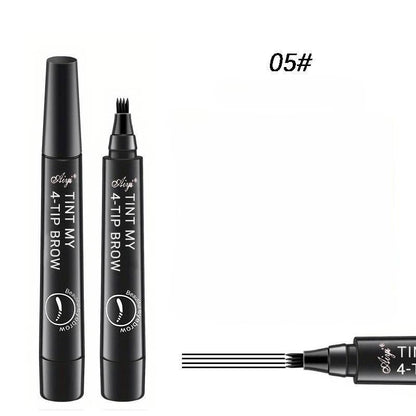 4 Split Tip Eyebrow Pencil, 1 Count Long Lasting Brow Makeup Pen For Thick & Natural Looking Brow