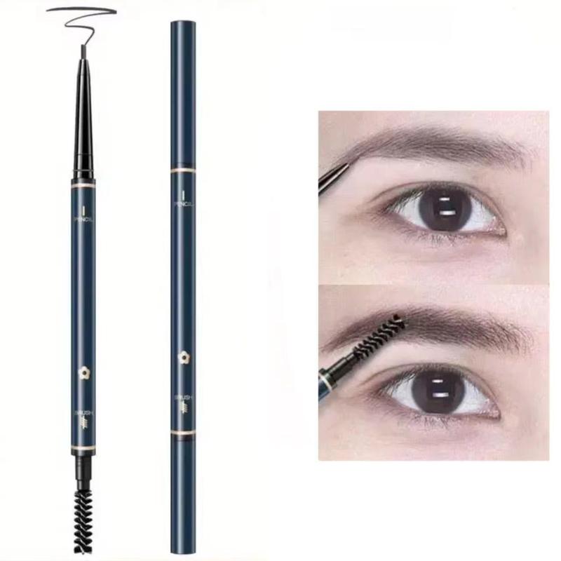 2 in 1 Eyebrow Pencil with Brush, 1 Count Long Lasting Eyebrow Pencil, Brow Styling Brush, Brow Shading & Filling Pencil, Eye Brow Makeup Tool, Makeup Accessories